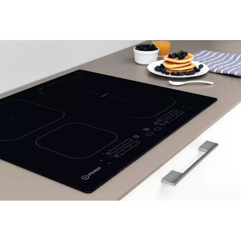 Indesit IB 65B60 NE Placa de indução de encastre 59 cm Preto 4 zona(s)