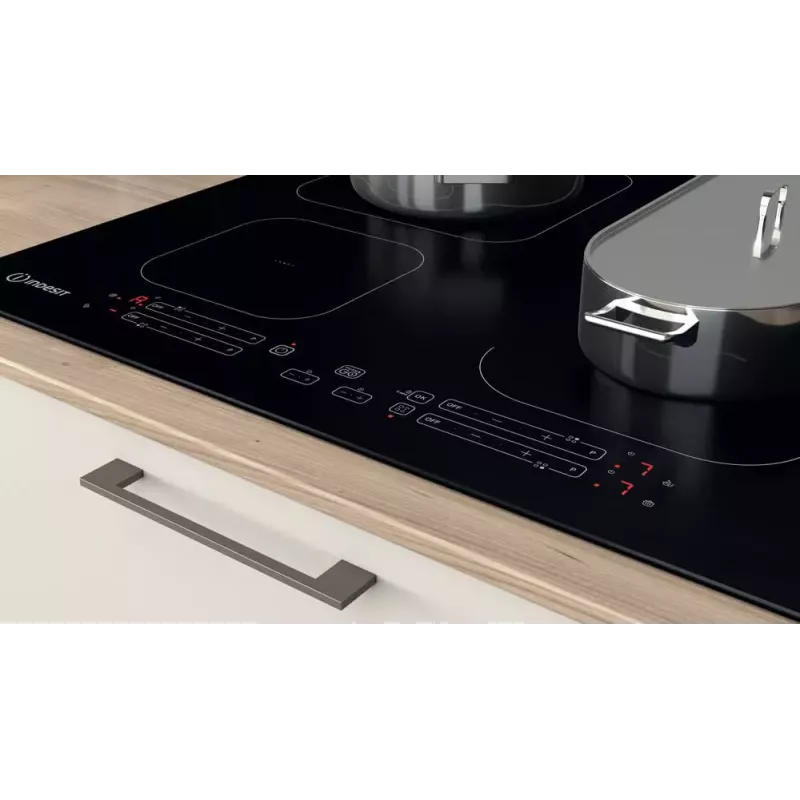 Indesit IB 65B60 NE Placa de indução de encastre 59 cm Preto 4 zona(s)