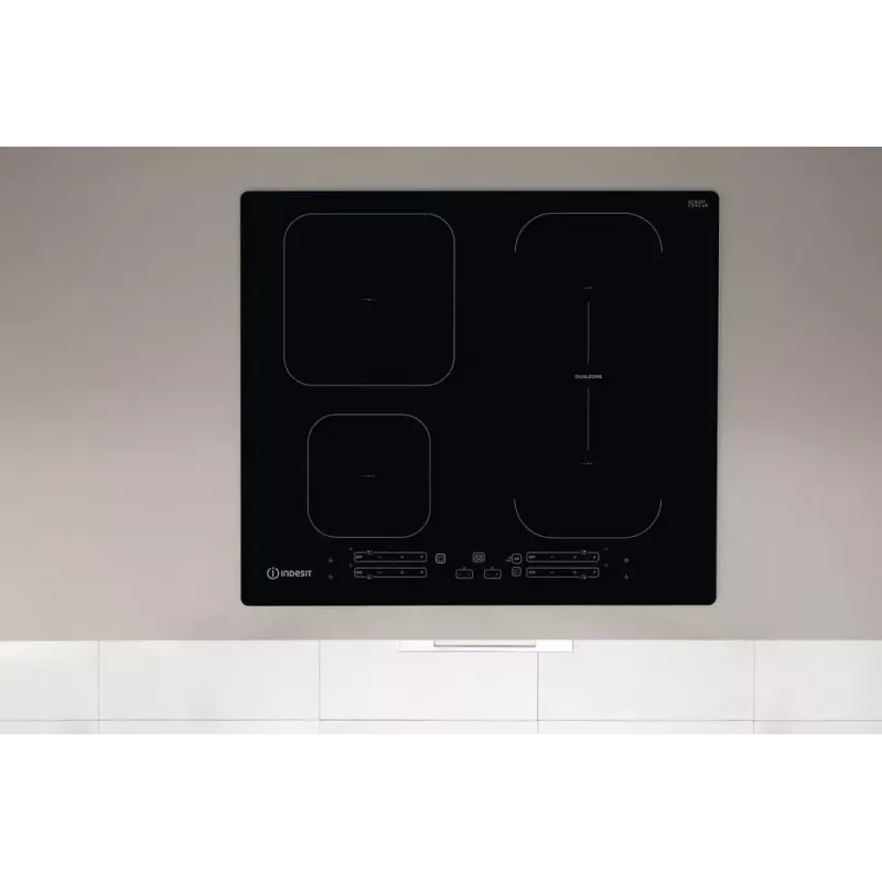 Indesit IB 65B60 NE Placa de indução de encastre 59 cm Preto 4 zona(s)