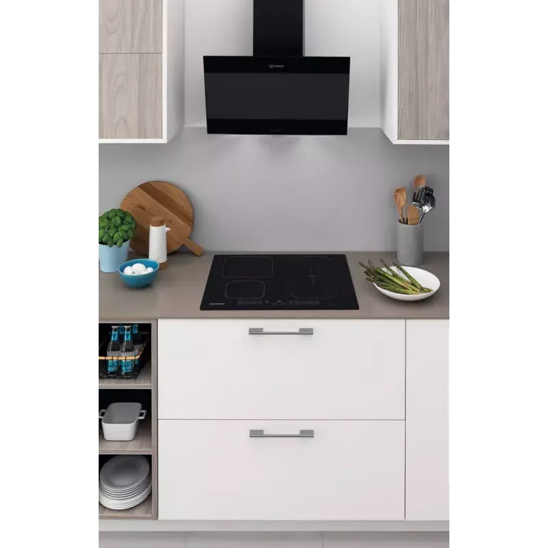 Indesit IB 65B60 NE Placa de indução de encastre 59 cm Preto 4 zona(s)