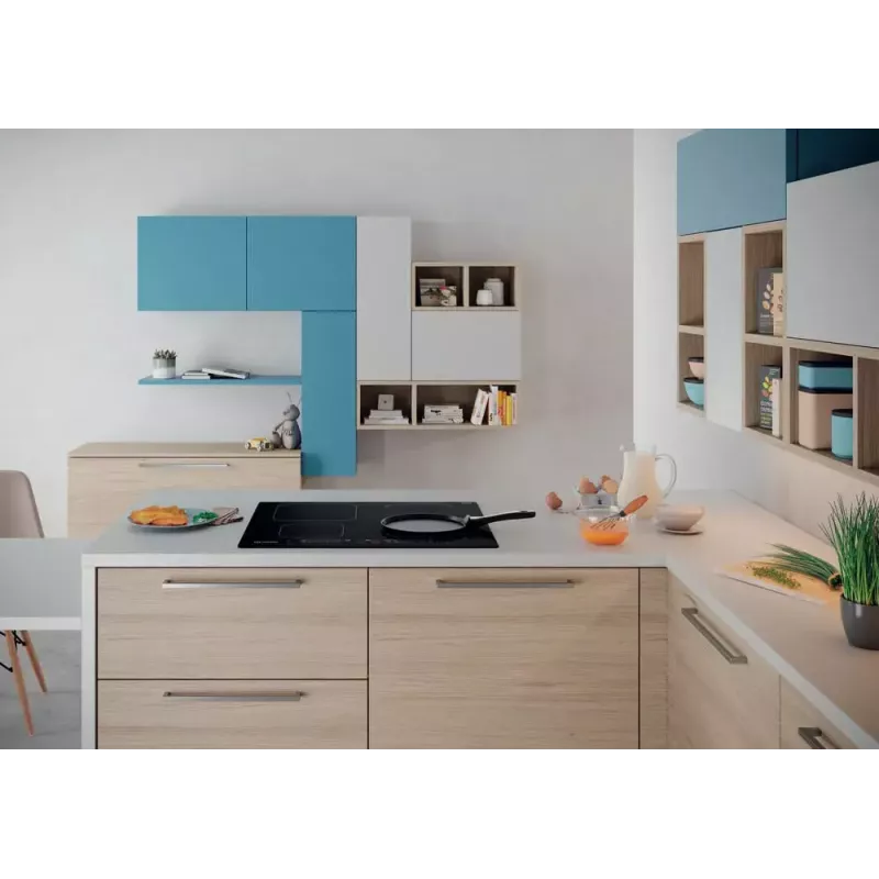 Indesit IB 65B60 NE Placa de indução de encastre 59 cm Preto 4 zona(s)