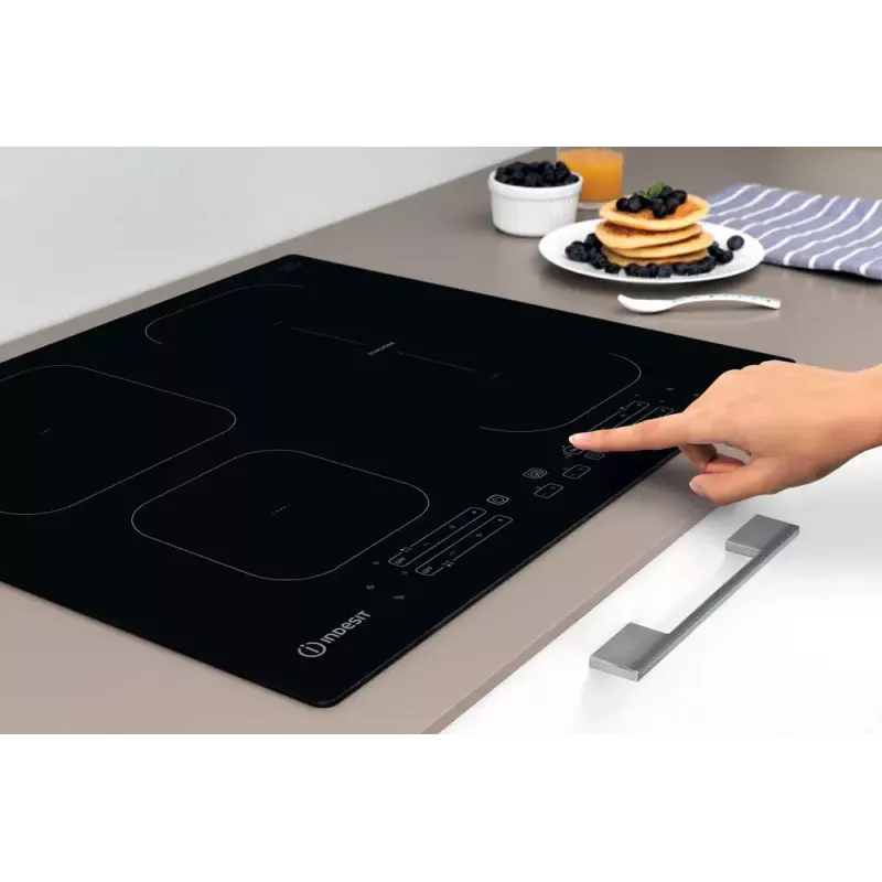 Indesit IB 65B60 NE Placa de indução de encastre 59 cm Preto 4 zona(s)