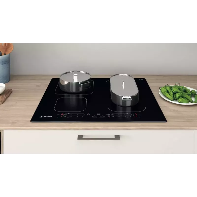Indesit IB 65B60 NE Placa de indução de encastre 59 cm Preto 4 zona(s)