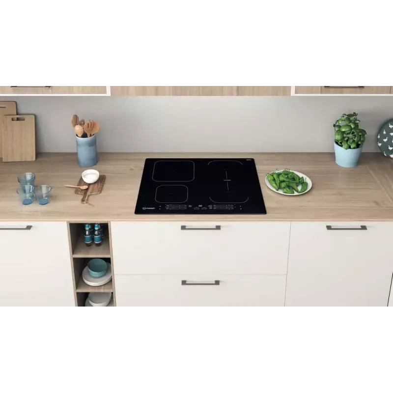 Indesit IB 65B60 NE Placa de indução de encastre 59 cm Preto 4 zona(s)