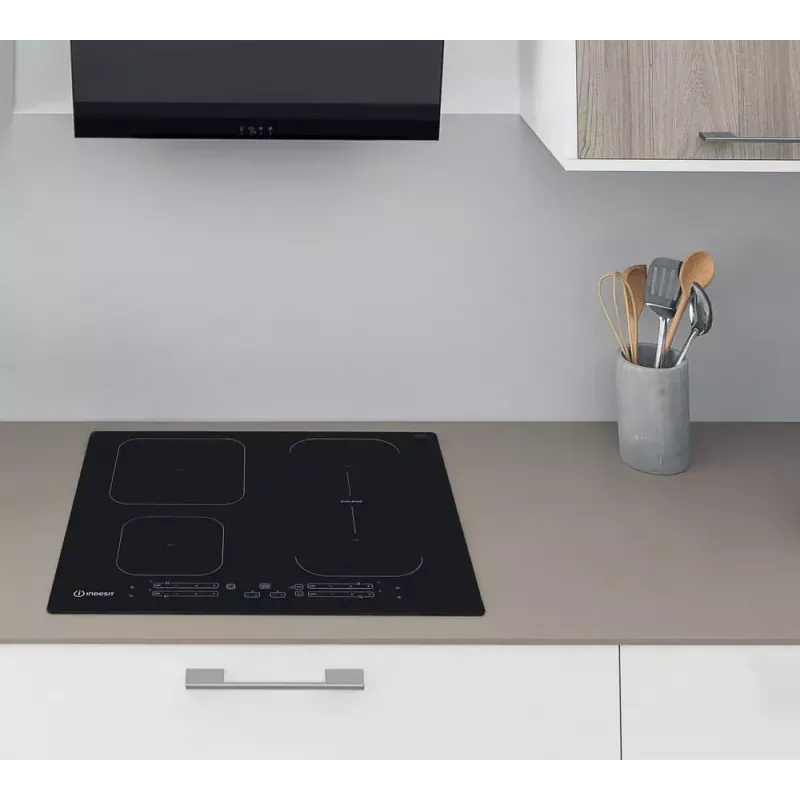 Indesit IB 65B60 NE Placa de indução de encastre 59 cm Preto 4 zona(s)