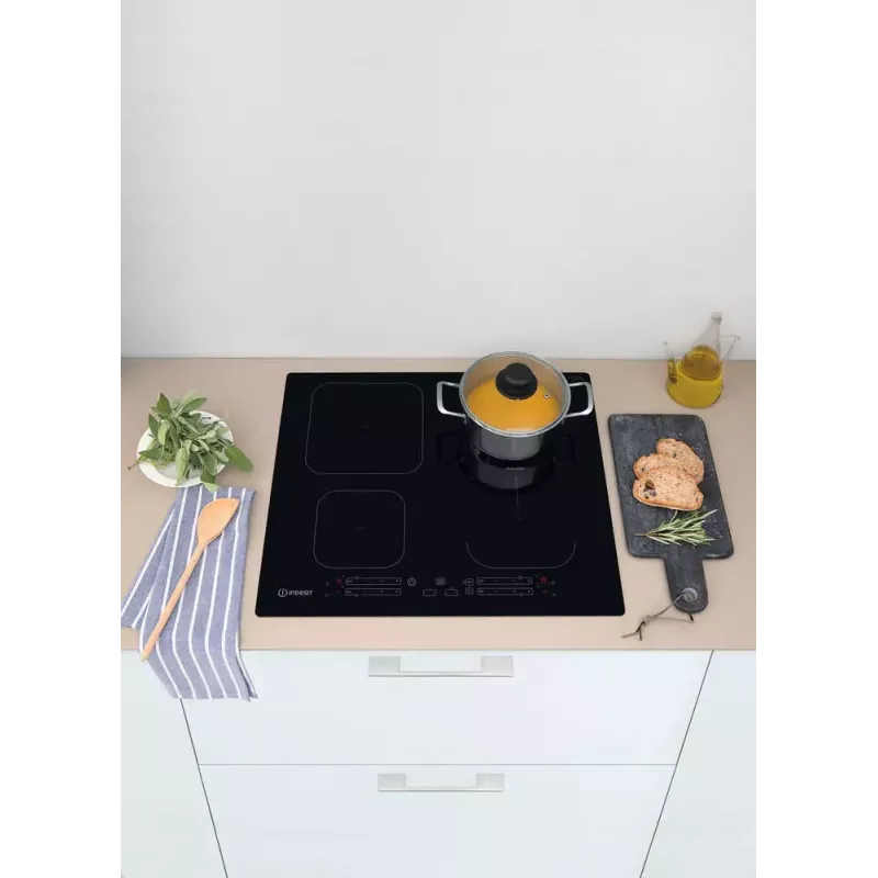 Indesit IB 65B60 NE Placa de indução de encastre 59 cm Preto 4 zona(s)