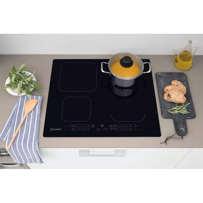 Indesit IB 65B60 NE Placa de indução de encastre 59 cm Preto 4 zona(s)