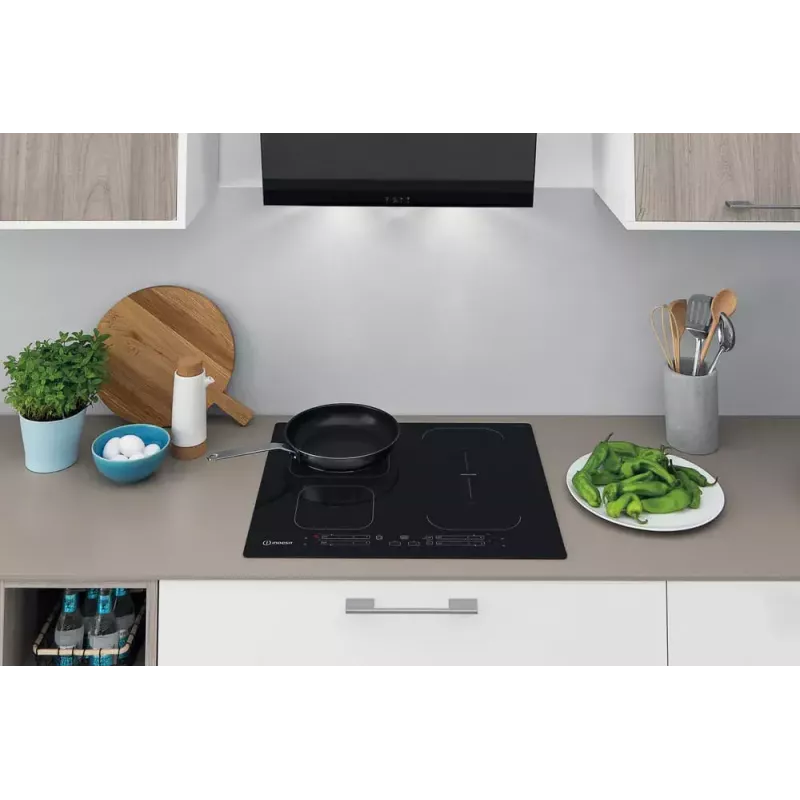 Indesit IB 65B60 NE Placa de indução de encastre 59 cm Preto 4 zona(s)