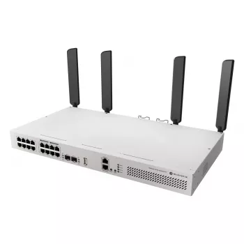 Switch de rede MikroTik CRS418-8P-8G-2S+5axQ2axQ-RM — L2/L3, 17× Gigabit RJ-45, 2× SFP+, PoE (802.3af/at), rack 1U