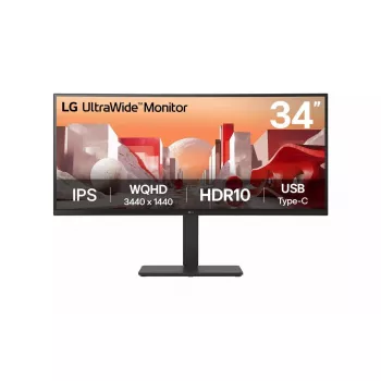 Monitor LG 34BA75QE-B 34 inch Wide Quad HD (3440 x 1440) IPS curvo, 5 ms, USB-C, VESA, altifalantes