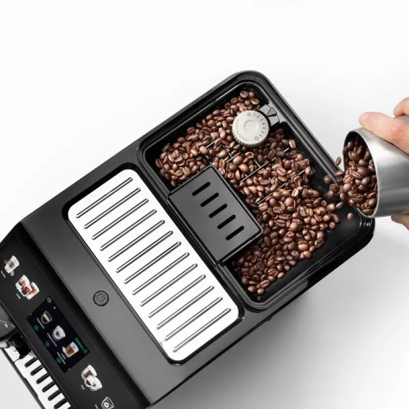 Máquina de café expresso De’Longhi Eletta Explore – automática, depósito de água de 1,8 litros, recipiente de grãos de 300 g, 19 bar, ecrã tátil TFT