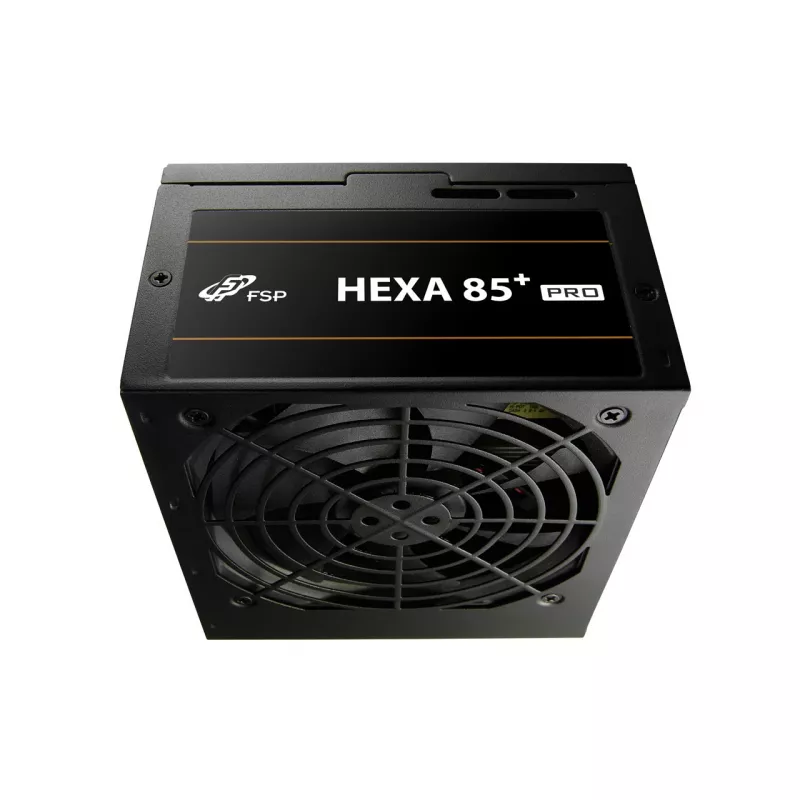 Fonte de alimentação FSP HEXA 85+ PRO 450W ATX ATX2.5 preta, 450 W, 100 - 240 V, 50 - 60 Hz, 6-2,5 A, ativa, 85 W