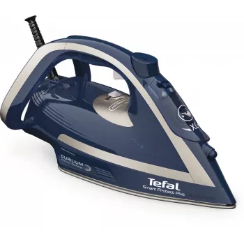 Ferro de engomar a vapor Tefal Smart Protect Plus FV6872 base Durilium Airglide 2800 W azul