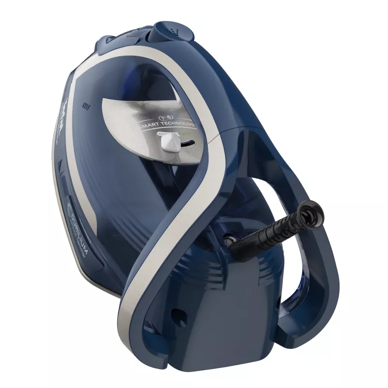 Ferro de engomar a vapor Tefal Smart Protect Plus FV6872 base Durilium Airglide 2800 W azul