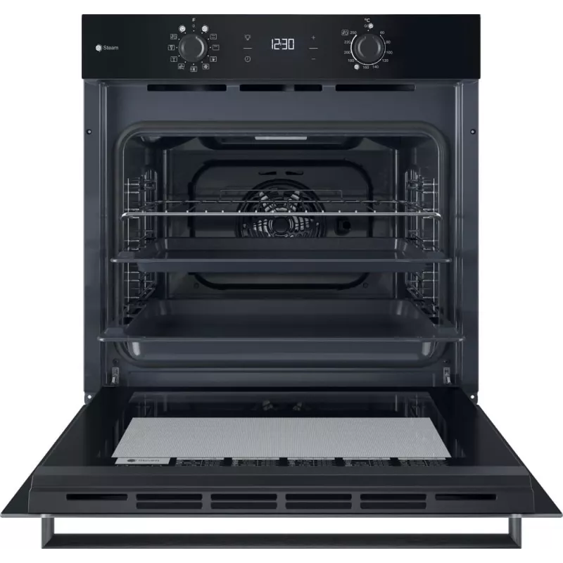 Forno elétrico de encastrar INDESIT IO K58HS B — 71 L, limpeza hidrolítica, convecção, grelhador, vapor