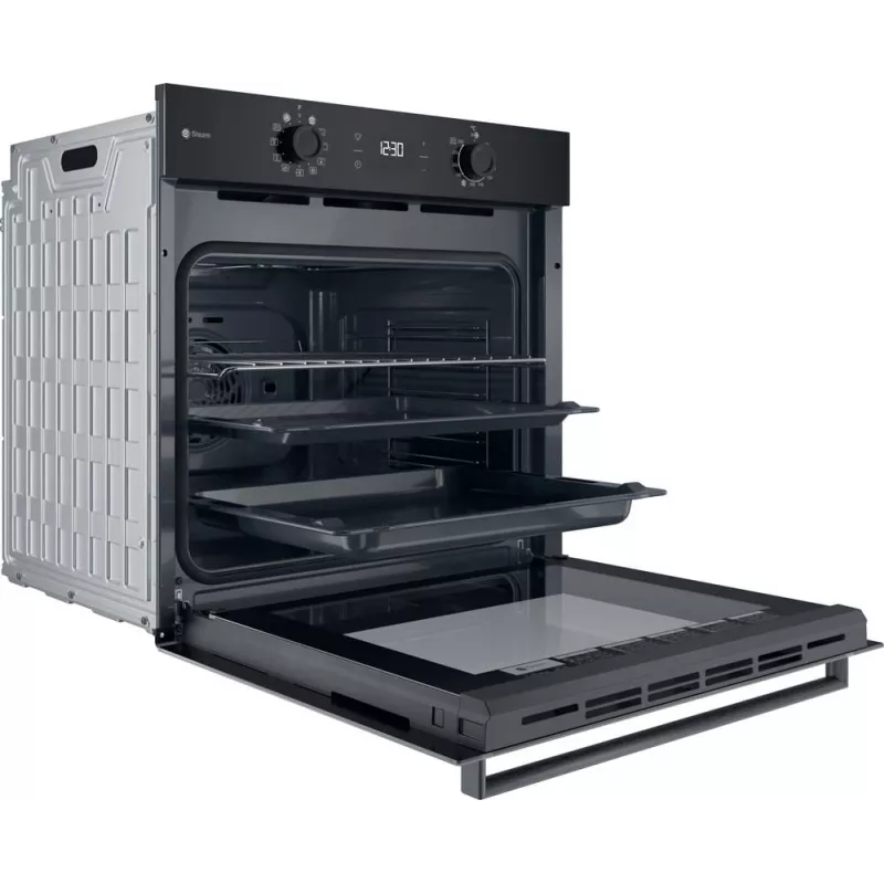 Forno elétrico de encastrar INDESIT IO K58HS B — 71 L, limpeza hidrolítica, convecção, grelhador, vapor