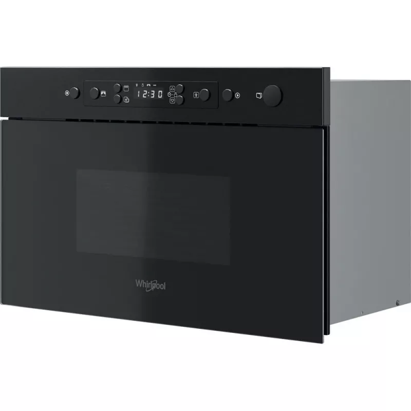 Micro-ondas de encastrar Whirlpool MBNA920B, grelhador, 750 W, 22 L, preto, porta push