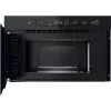 Micro-ondas de encastrar Whirlpool MBNA920B, grelhador, 750 W, 22 L, preto, porta push