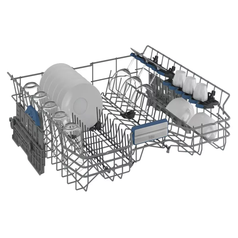 Máquina de lavar loiça BEKO | BDIN38542P | Encastre | Largura 60 cm | Número de conjuntos 15 | Número de programas 8 | Classe de eficiência energética C | Visor | Função AquaStop | Branco