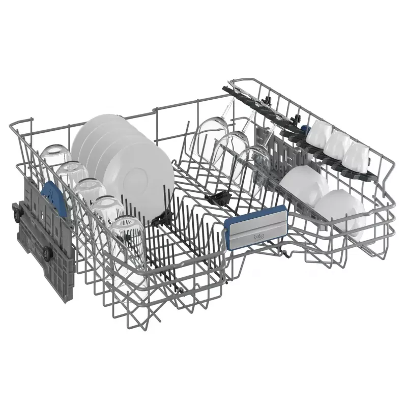 Máquina de lavar loiça totalmente integrada BEKO BDIN36532 — 15 conjuntos, 60 cm, aço inoxidável, 45 dB, classe de eficiência energética D