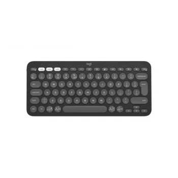 Teclado Logitech Pebble Keys 2 K380s Universal RF Wireless + Bluetooth QWERTY US International grafite