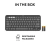 Teclado Logitech Pebble Keys 2 K380s Universal RF Wireless + Bluetooth QWERTY US International grafite