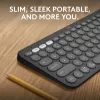 Teclado Logitech Pebble Keys 2 K380s Universal RF Wireless + Bluetooth QWERTY US International grafite