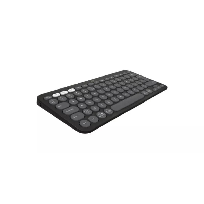 Teclado Logitech Pebble Keys 2 K380s Universal RF Wireless + Bluetooth QWERTY US International grafite
