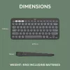 Teclado Logitech Pebble Keys 2 K380s Universal RF Wireless + Bluetooth QWERTY US International grafite