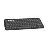 Teclado Logitech Pebble Keys 2 K380s Universal RF Wireless + Bluetooth QWERTY US International grafite