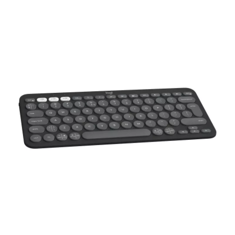 Teclado Logitech Pebble Keys 2 K380s Universal RF Wireless + Bluetooth QWERTY US International grafite