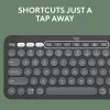 Teclado Logitech Pebble Keys 2 K380s Universal RF Wireless + Bluetooth QWERTY US International grafite