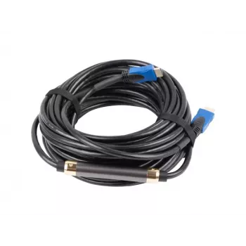 Cabo HDMI LANBERG CA-HDMI-20CU-0200-BK — 20 m, HDMI 2.0, 18 Gbit/s, 4K (2160p), 144 Hz, ARC, Ethernet, banhado a ouro