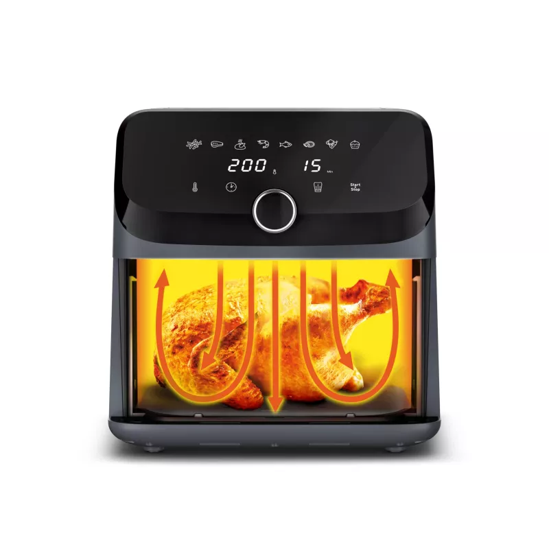 Fritadeira Tefal Easy Fry Mega EY855BE0 individual 7,5 l de bancada 2020 W fritadeira de ar quente cinzenta
