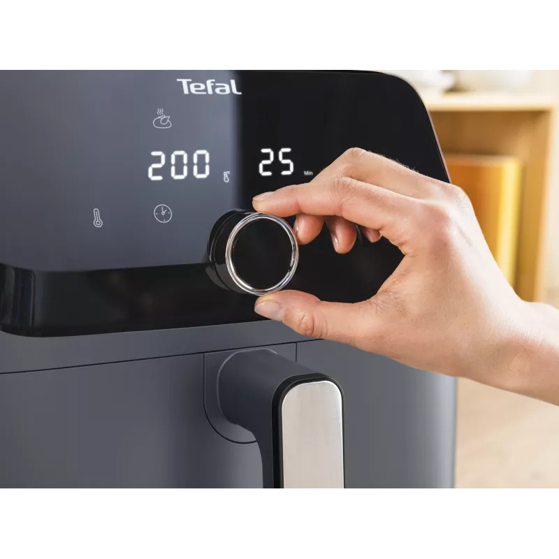 Fritadeira Tefal Easy Fry Mega EY855BE0 individual 7,5 l de bancada 2020 W fritadeira de ar quente cinzenta