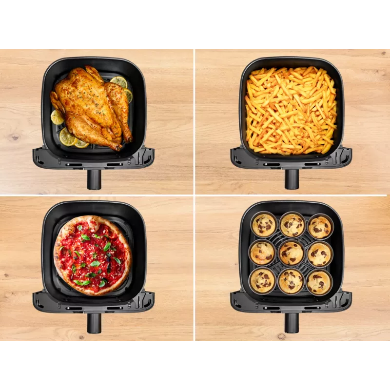 Fritadeira Tefal Easy Fry Mega EY855BE0 individual 7,5 l de bancada 2020 W fritadeira de ar quente cinzenta