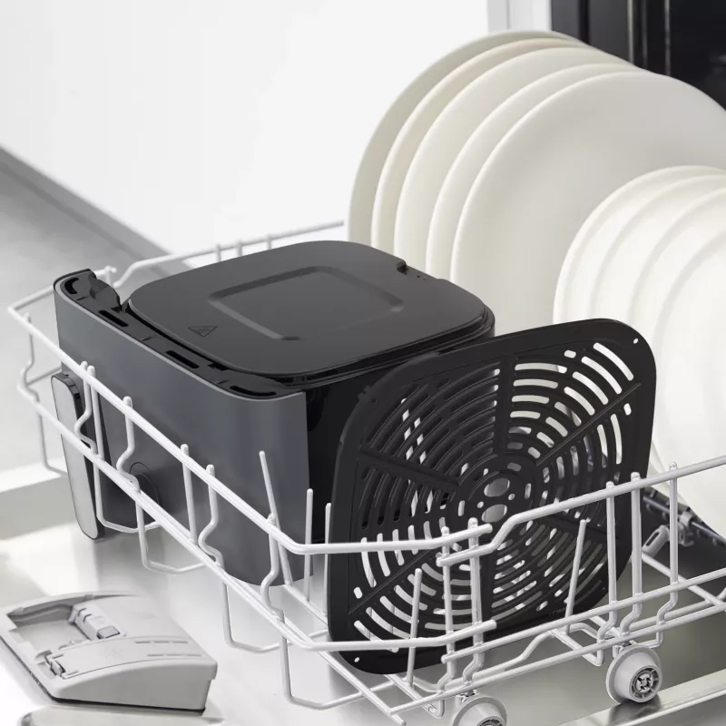 Fritadeira Tefal Easy Fry Mega EY855BE0 individual 7,5 l de bancada 2020 W fritadeira de ar quente cinzenta