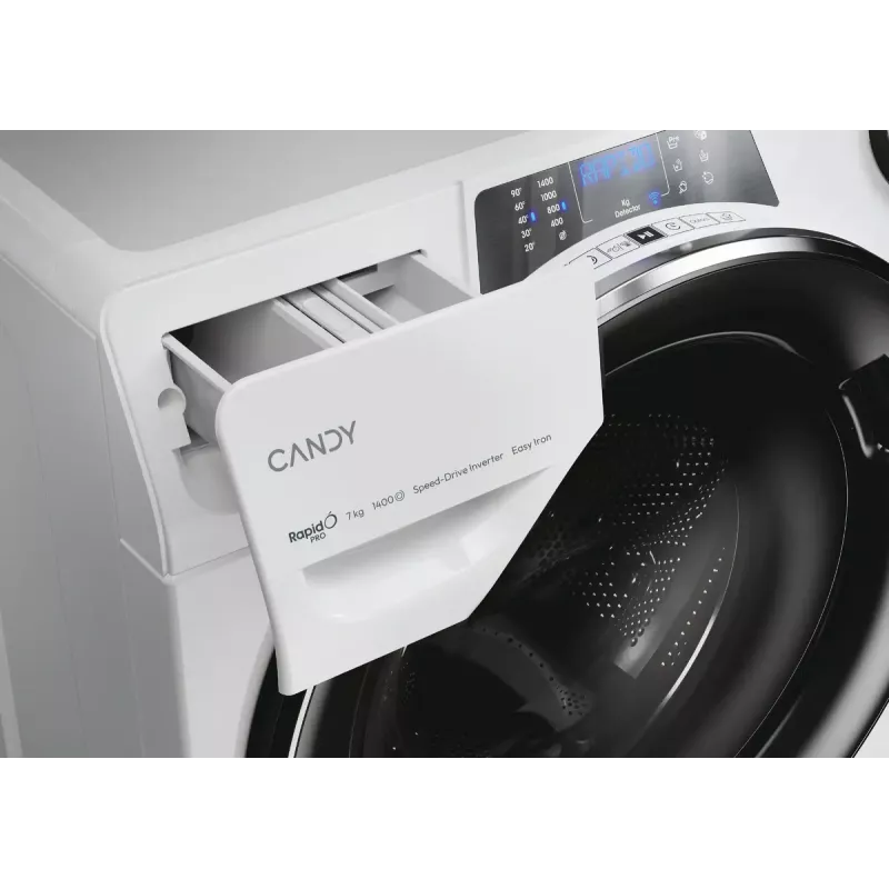 Máquina de lavar roupa Candy RapidÓ PRO RP4 476BWMBC/1-S de carregamento frontal 7 kg 1400 RPM branca