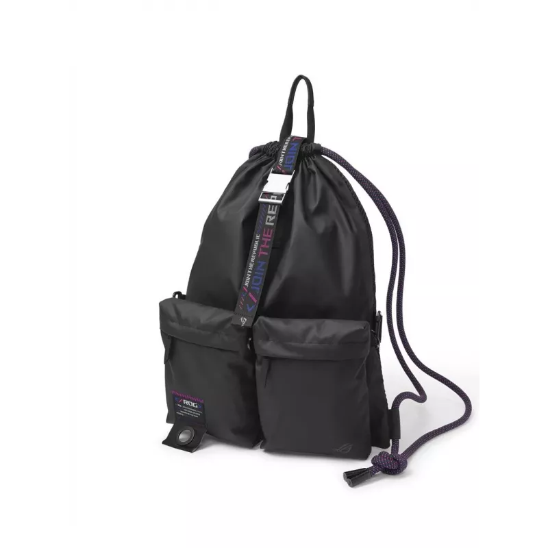 Mochila ASUS BD3700 ROG SLASH bolsa multifunções com cordão preta 810g