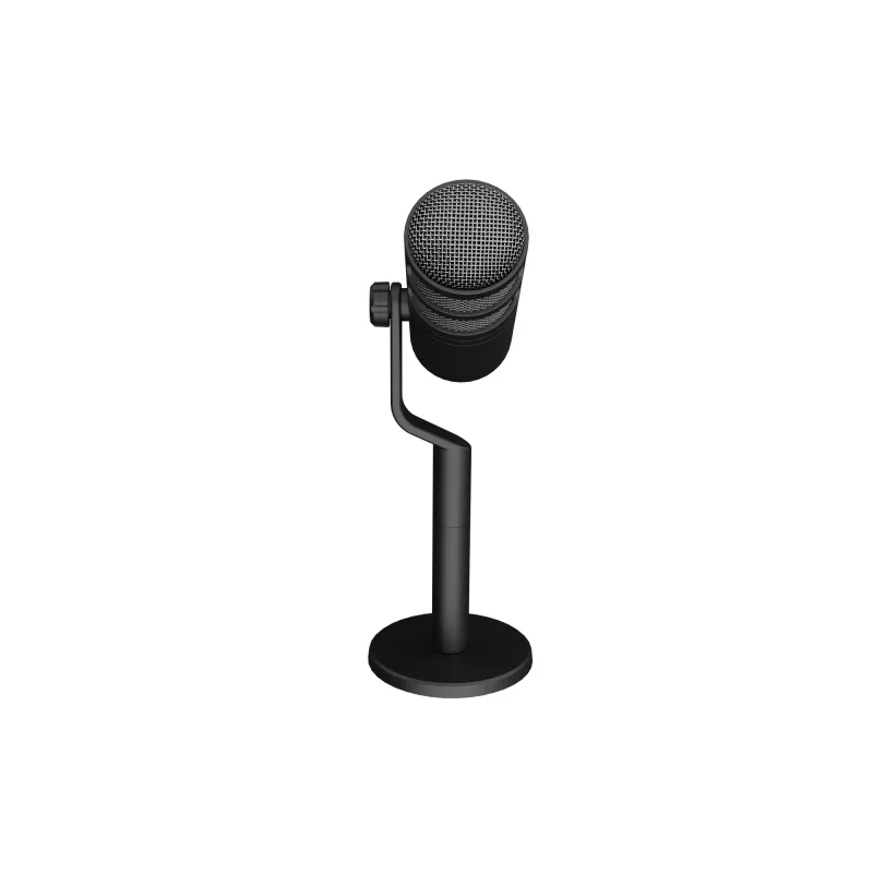 Microfone para PC com fios GENESIS Radium 350D – USB Type-A/Type-C, sensibilidade -48 dB, 16–14.000 Hz, cabo de 2,5 m, preto