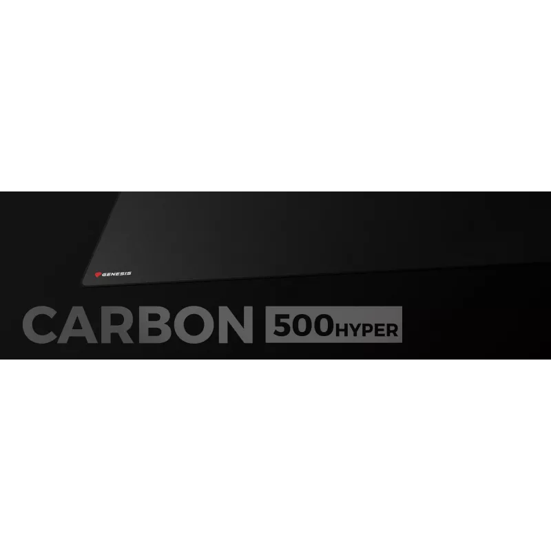 GENESIS Carbon 500 Hyper Logo, preto, monocromático, tecido, borracha, tapete de rato gaming