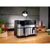 Fritadeira Tefal Dual Easy Fry & Grill EY905D dupla 8,3 L de bancada 2700 W fritadeira de ar quente aço inoxidável