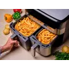 Fritadeira Tefal Dual Easy Fry & Grill EY905D dupla 8,3 L de bancada 2700 W fritadeira de ar quente aço inoxidável