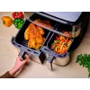 Fritadeira Tefal Dual Easy Fry & Grill EY905D dupla 8,3 L de bancada 2700 W fritadeira de ar quente aço inoxidável