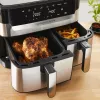 Fritadeira Tefal Dual Easy Fry & Grill EY905D dupla 8,3 L de bancada 2700 W fritadeira de ar quente aço inoxidável