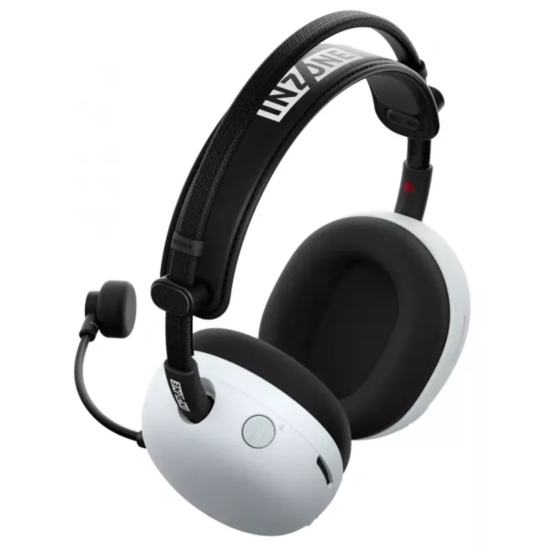 Headset Sony Inzone H9 II sem fios com arco de cabeça gaming USB Type-C Bluetooth preto, branco