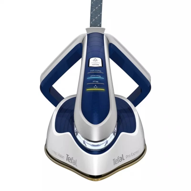 Ferro de engomar Tefal Pro Express Vision GV9812 3000 W 1,1 L base Durilium AirGlide Autoclean azul, branco