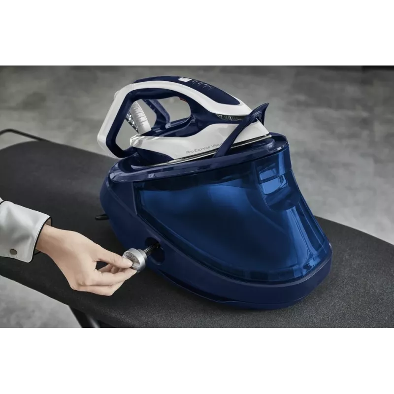 Ferro de engomar Tefal Pro Express Vision GV9812 3000 W 1,1 L base Durilium AirGlide Autoclean azul, branco