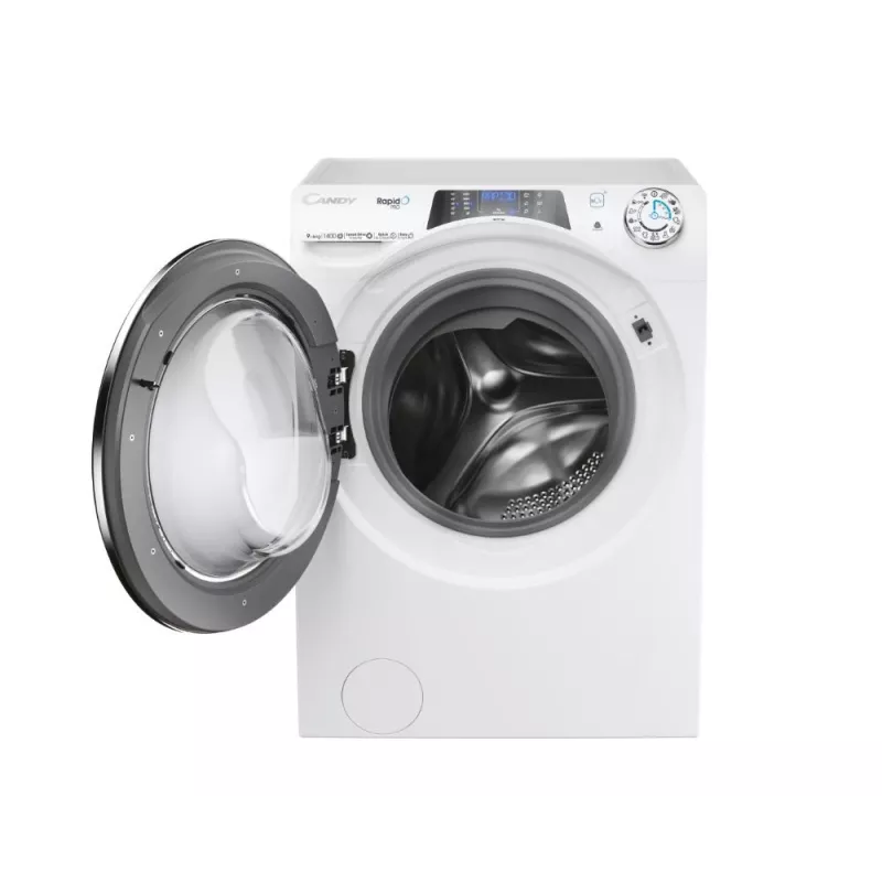 Máquina de lavar e secar roupa Candy RapidÓ PRO RPW4966BWMBC/1-S – de instalação livre, carga frontal, 6 kg lavar/secar, 1400 rpm, branca