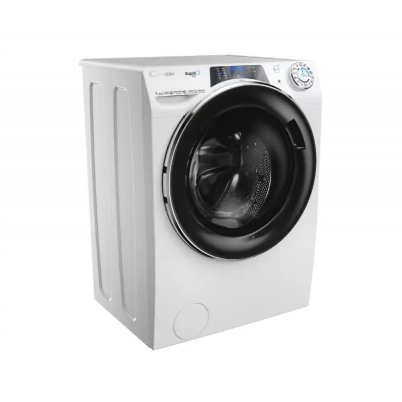 Máquina de lavar e secar roupa Candy RapidÓ PRO RPW4966BWMBC/1-S – de instalação livre, carga frontal, 6 kg lavar/secar, 1400 rpm, branca